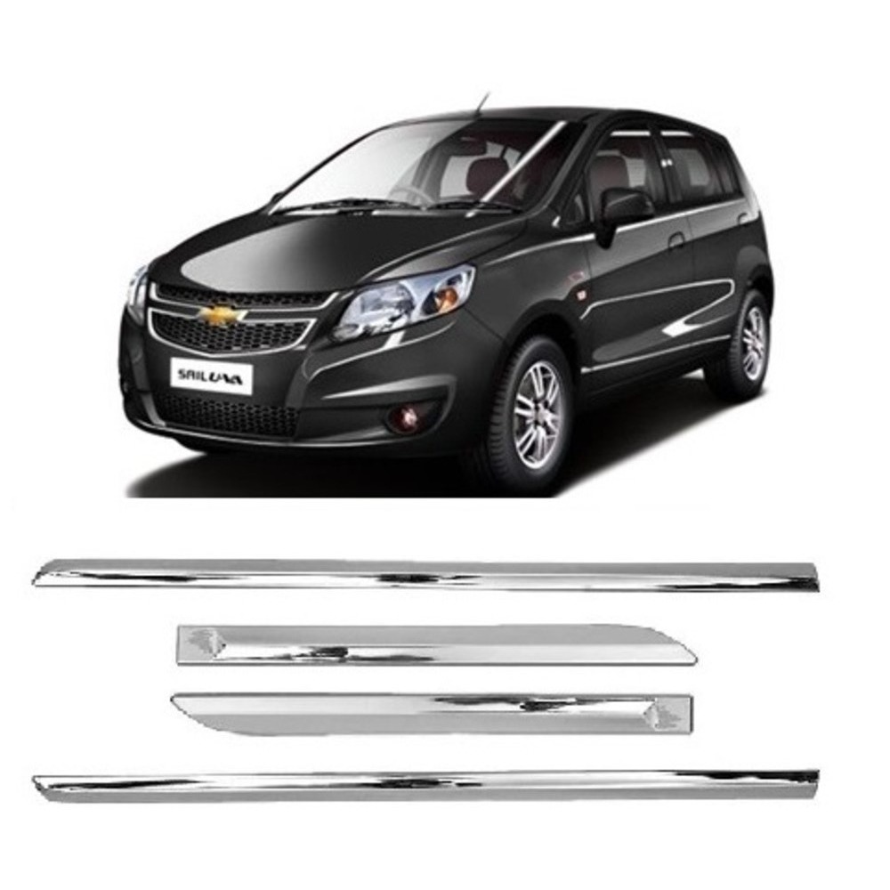 Car Door Side Beading For Sail U-VA - Silver 